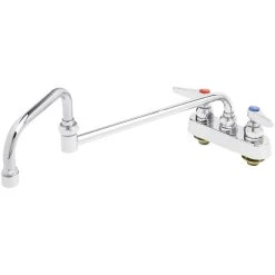 T&S Brass And Bronze Works T&S B-1131 Deck Mounted Workboard Faucet With 4" Centers - 18" Double Jointed Swing Nozzle