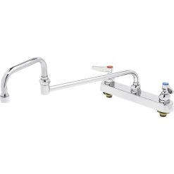 T&S Brass And Bronze Works T&S B-1132 Deck Mounted Workboard Faucet With 8" Centers - 18" Double Jointed Swing Nozzle