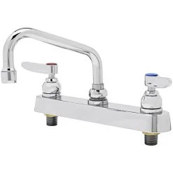 T&S Brass And Bronze Works T&S B-1120 Deck Mounted Workboard Faucet With 8" Centers - 6" Swing Nozzle