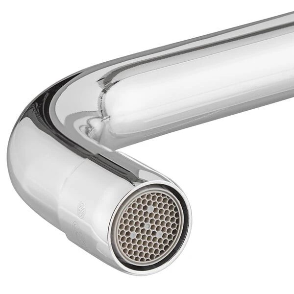 T&S Brass And Bronze Works Equip By T&S 5PR-8W12 Wall Mounted 35 3/4" High Pre-Rinse Faucet With 8" Adjustable Centers, 44" Hose, 12" Add-On Faucet, And 6" Wall Bracket - Image 4