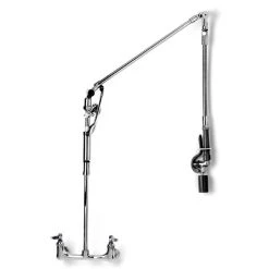 T&S Brass And Bronze Works T&S B-0137 Wall Mounted 40" High Pre-Rinse Faucet With Adjustable 8" Centers, Low Flow Spray Valve, Roto-Flex Support, And 6" Wall Bracket