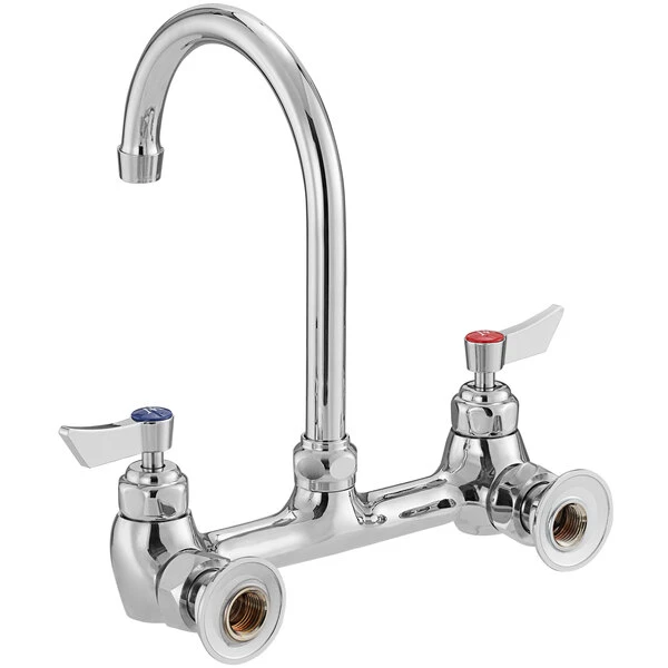 Waterloo Wall Mount Faucet With 6" Gooseneck Spout And 8" Centers - Image 3