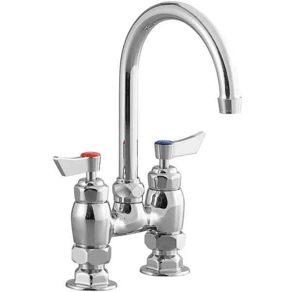 Waterloo Deck Mount Faucet With 6" Gooseneck Spout And 4" Centers - Image 2