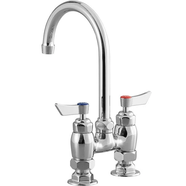 Waterloo Deck Mount Faucet With 6" Gooseneck Spout And 4" Centers - Image 3
