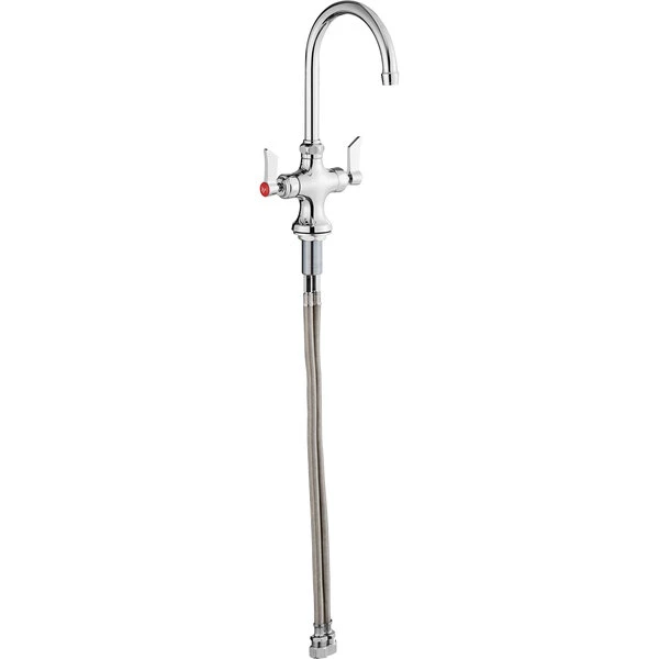 Waterloo Deck Mount Faucet With 6" Gooseneck Spout And Supply Hoses - Image 2