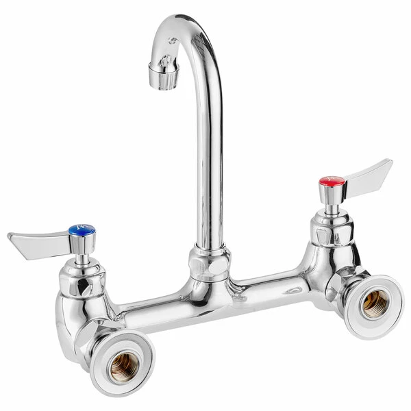 Waterloo Wall Mount Faucet With 3 1/2" Gooseneck Spout And 8" Centers - Image 3