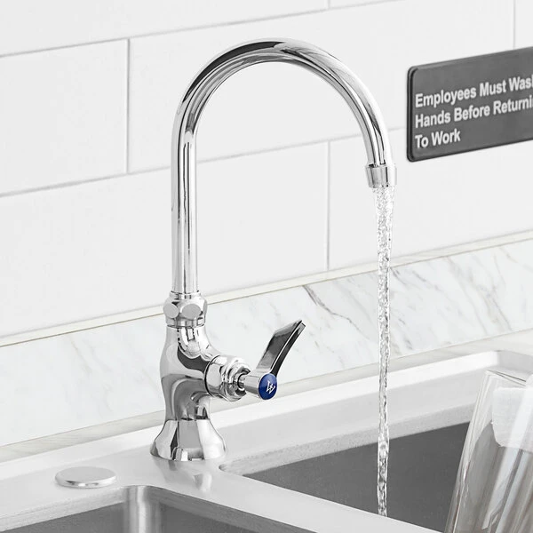 Waterloo Deck Mount Single Temperature Faucet With 6" Gooseneck Spout And Single Inlet