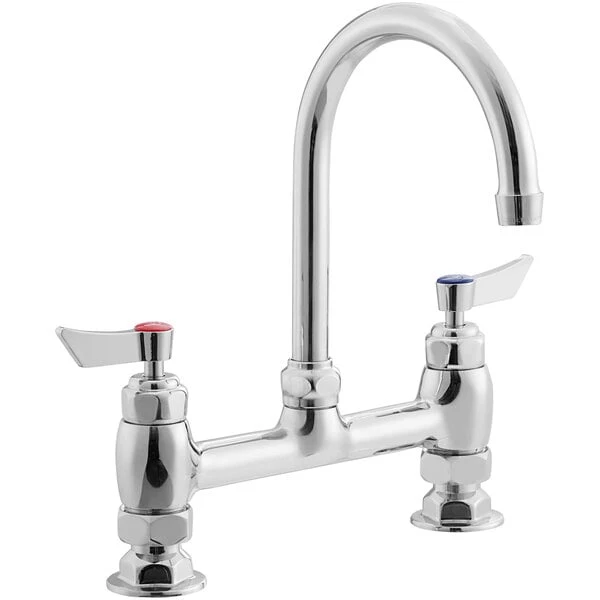Waterloo Deck Mount Faucet With 6" Gooseneck Spout And 8" Centers 4 Waterloo Deck Mount Faucet With 6" Gooseneck Spout And 8" Centers - Image 2