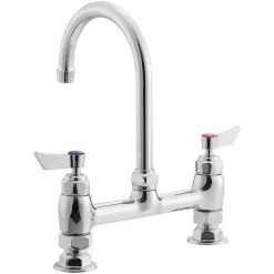 Waterloo Deck Mount Faucet With 6" Gooseneck Spout And 8" Centers 8 Waterloo Deck Mount Faucet With 6" Gooseneck Spout And 8" Centers -Faucet Equipment Shop 2339205