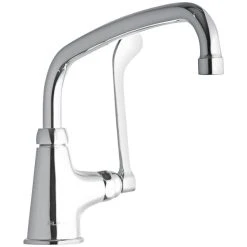 Elkay LK535AT10T6 Deck Mounted Faucet With Single Base, 10" Arc Tube Swing Spout, 1.5 GPM Aerator, And 6" Wristblade Handle