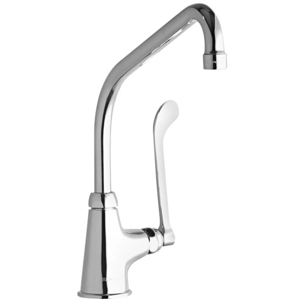 Elkay LK535HA10T6 Deck Mounted Faucet With Single Base, 10" High Arc Swing Spout, 1.5 GPM Aerator, And 6" Wristblade Handle