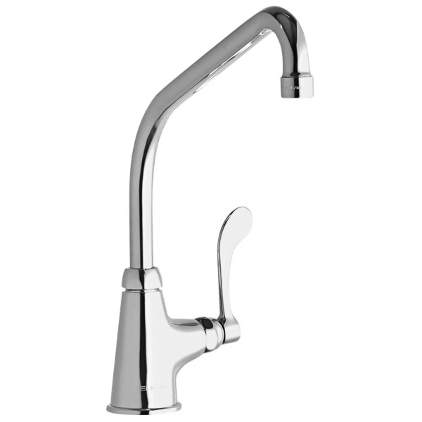 Elkay LK535HA10T4 Deck Mounted Faucet With Single Base, 10" High Arc Swing Spout, 1.5 GPM Aerator, And 4" Wristblade Handle