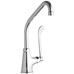 Elkay LK535HA08T6 Deck Mounted Faucet With Single Base, 8" High Arc Swing Spout, 1.5 GPM Aerator, And 6" Wristblade Handle