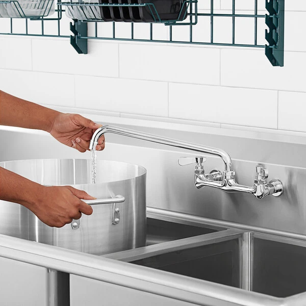 Regency Plumbing & Hardware Regency Wall Mount Faucet With 14" Swing Spout, 8" Centers, And Install Kit