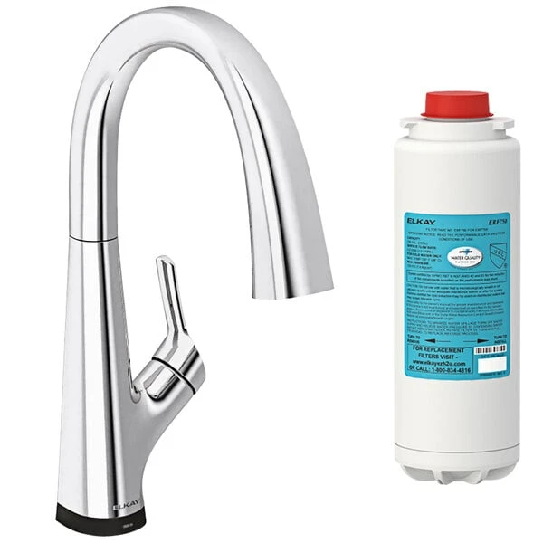 Elkay LKAV7051FCR Avado 2-in-1 Deck Mount Chrome Kitchen Faucet With Three-Function Lever Handle And Filter - Image 2