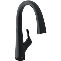 Elkay LKAV7051FMB Avado 2-in-1 Deck Mount Matte Black Kitchen Faucet With Three-Function Lever Handle And Filter