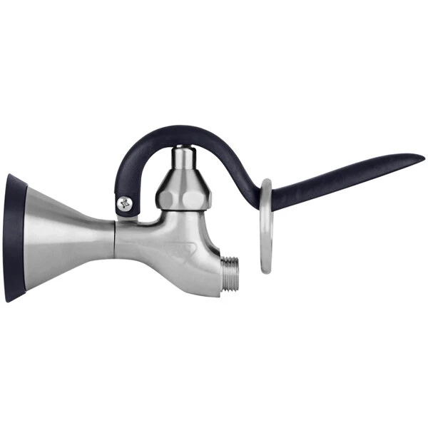 T&S Brass And Bronze Works Eversteel By T&S S-0107-Y Stainless Steel Blue 1.15 GPM Spray Valve With Integrated Spray Face And Bumper