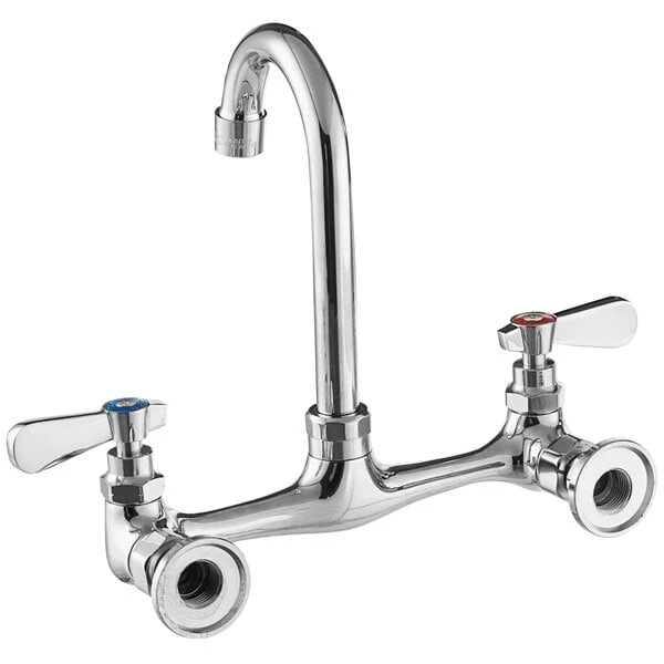 Regency Plumbing & Hardware Regency Wall Mount Faucet With 3 1/2" Swivel Gooseneck Spout And 8" Centers - Image 3