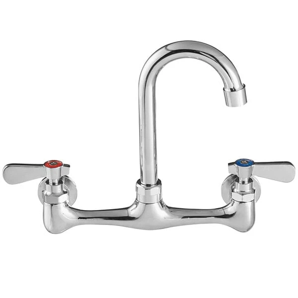 Regency Plumbing & Hardware Regency Wall Mount Faucet With 3 1/2" Swivel Gooseneck Spout And 8" Centers - Image 4