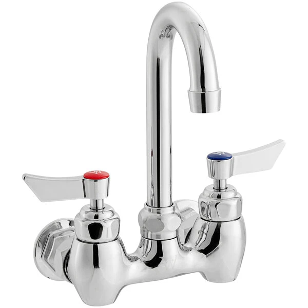 Waterloo Wall Mount Faucet With 3 1/2" Gooseneck Spout And 4" Centers - Image 2