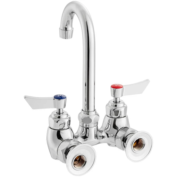 Waterloo Wall Mount Faucet With 3 1/2" Gooseneck Spout And 4" Centers - Image 3