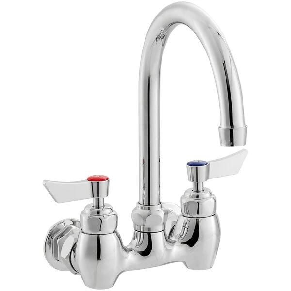 Waterloo Wall Mount Faucet With 6" Gooseneck Spout And 4" Centers - Image 2