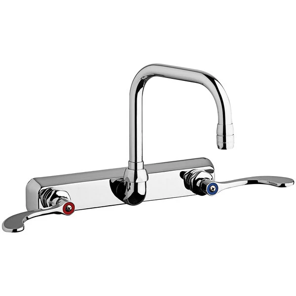Chicago Faucet Company Chicago Faucets W8W-DB6AE35-317AB Wall-Mounted Manual Sink Faucet With 6 1/4" Double-Bend Spout And 1.5 GPM Pressure Compensating Softflo Aerator 3 Chicago Faucet Company Chicago Faucets W8W-DB6AE35-317AB Wall-Mounted Manual Sink Faucet With 6 1/4" Double-Bend Spout And 1.5 GPM Pressure Compensating Softflo Aerator