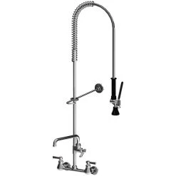 Chicago Faucet Company Chicago Faucets 510-G613L12XKCAB Pre-Rinse Wall-Mounted Faucet With 8" Adjustable Centers And 12" L-Type Swing Spout