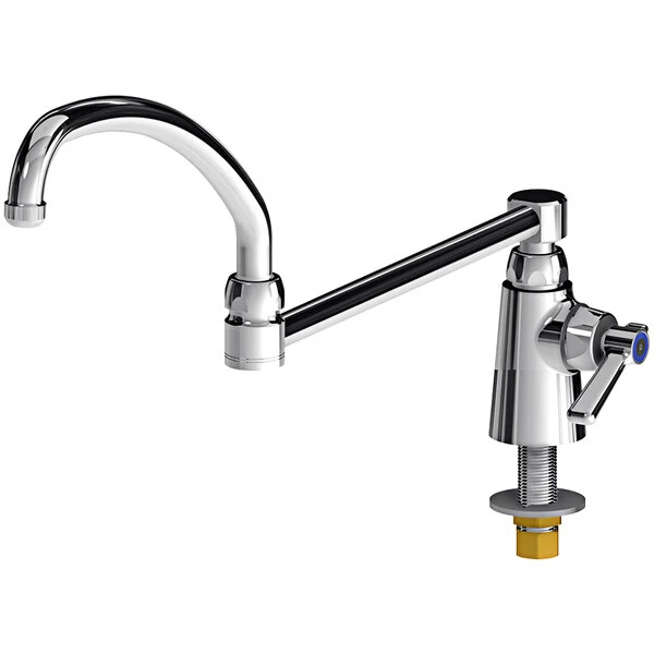 Chicago Faucet Company Chicago Faucets 350-DJ21ABCP Deck-Mounted Single-Supply Manual Sink Faucet With 21 1/4" Double-Jointed Swing Spout