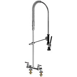 Chicago Faucet Company Chicago Faucets 510-SSVBXKCAB Deck-Mounted Pre-Rinse Faucet With 8" Fixed Centers And Inline Backflow Preventer