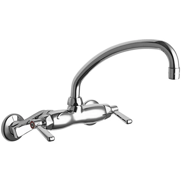 Chicago Faucet Company Chicago Faucets 445-L9ABCP 2.2 GPM Wall-Mounted Faucet With Adjustable Centers And 9 1/2" L-Type Swing Spout 3 Chicago Faucet Company Chicago Faucets 445-L9ABCP 2.2 GPM Wall-Mounted Faucet With Adjustable Centers And 9 1/2" L-Type Swing Spout