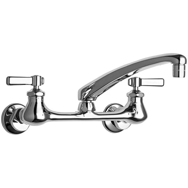 Chicago Faucet Company Chicago Faucets 540-LDL8ABCP 2.2 GPM Wall-Mounted Faucet With Adjustable Centers And 8" L-Type Swing Spout