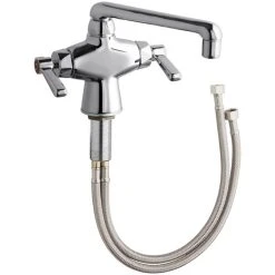 Chicago Faucet Company Chicago Faucets 51-E35ABCP Deck-Mounted Faucet With 6" S-Type Swing Spout