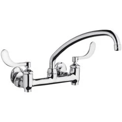 Chicago Faucet Company Chicago Faucets 640-L9E35-317YAB 1.5 GPM Wall-Mounted Faucet With Adjustable Centers, 9 1/2" L-Type Swing Spout, And 4" Wristblade Handles