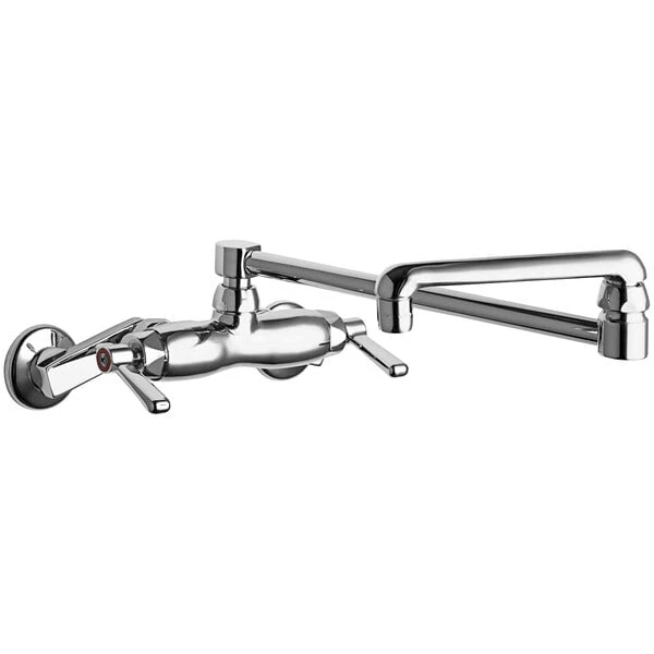 Chicago Faucet Company Chicago Faucets 445-DJ18E35ABCP 1.5 GPM Wall-Mounted Faucet With Adjustable Centers And 18" Double-Jointed Swing Spout 3 Chicago Faucet Company Chicago Faucets 445-DJ18E35ABCP 1.5 GPM Wall-Mounted Faucet With Adjustable Centers And 18" Double-Jointed Swing Spout