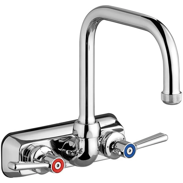 Chicago Faucet Company Chicago Faucets W4W-DB6AE1-369ABCP Wall-Mounted Manual Sink Faucet With 4" Centers - Image 2