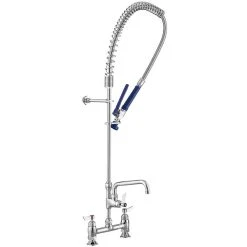 Waterloo 1.15 GPM Deck-Mounted Pre-Rinse Faucet With 8" Centers And 8" Add-On Faucet