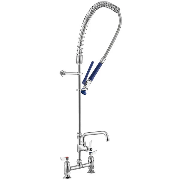 Waterloo 1.15 GPM Deck-Mounted Pre-Rinse Faucet With 8" Centers And 8" Add-On Faucet