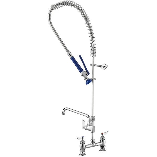 Waterloo 1.15 GPM Deck-Mounted Pre-Rinse Faucet With 8" Centers And 10" Add-On Faucet - Image 2