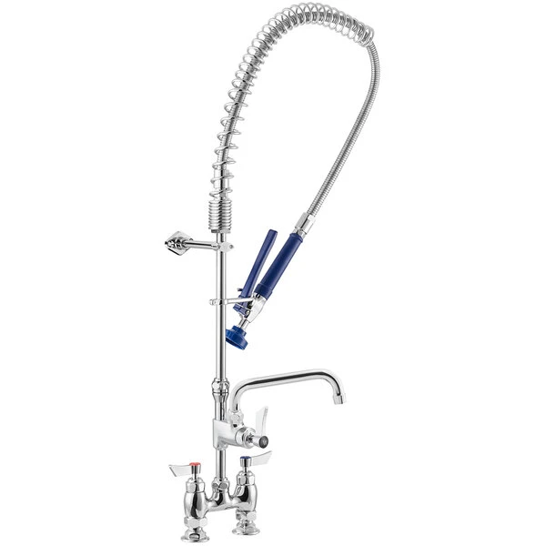 Waterloo 1.15 GPM Deck-Mounted Pre-Rinse Faucet With 4" Centers And 6" Add-On Faucet