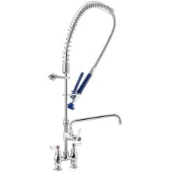 Waterloo 1.15 GPM Deck-Mounted Pre-Rinse Faucet With 4" Centers And 10" Add-On Faucet
