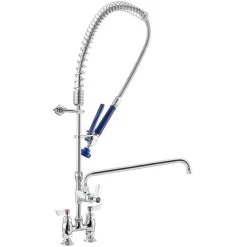 Waterloo 1.15 GPM Deck-Mounted Pre-Rinse Faucet With 4" Centers And 16" Add-On Faucet