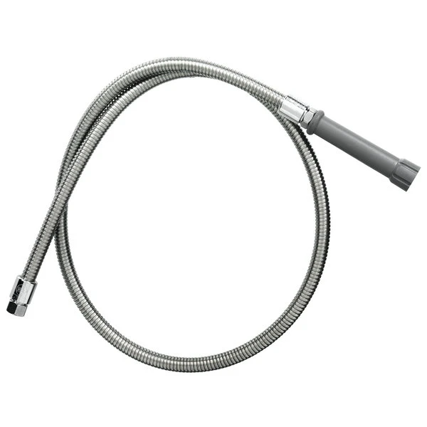 T&S Brass And Bronze Works T&S B-0044-H 44" Stainless Steel Flex Hose With Gray Handle