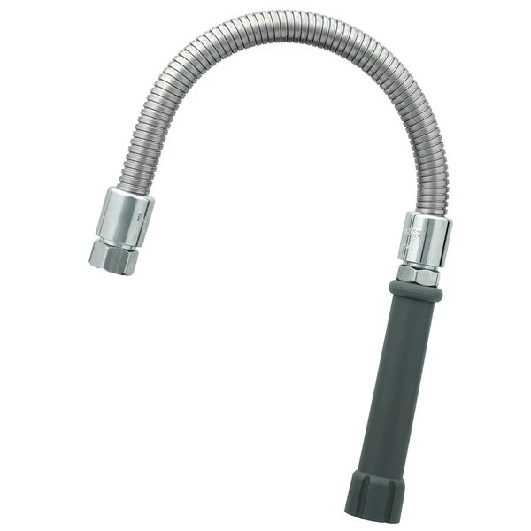 T&S Brass And Bronze Works T&S B-0020-H 20" Stainless Steel Flex Hose With Gray Handle And Polyurethane Liner 3 T&S Brass And Bronze Works T&S B-0020-H 20" Stainless Steel Flex Hose With Gray Handle And Polyurethane Liner