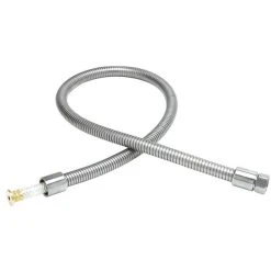 T&S Brass And Bronze Works T&S B-0020-H2A 14 3/8" Stainless Steel Flex Hose With Small Handle And Polyurethane Liner