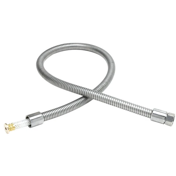T&S Brass And Bronze Works T&S B-0020-H2A 14 3/8" Stainless Steel Flex Hose With Small Handle And Polyurethane Liner