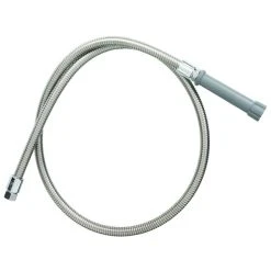 T&S Brass And Bronze Works T&S B-0036-H 36" Stainless Steel Flex Hose With Gray Handle And Polyurethane Liner