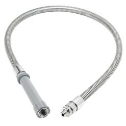 T&S Brass And Bronze Works T&S B-0044-HF 44" Stainless Steel Flex Hose With Fisher Adapter