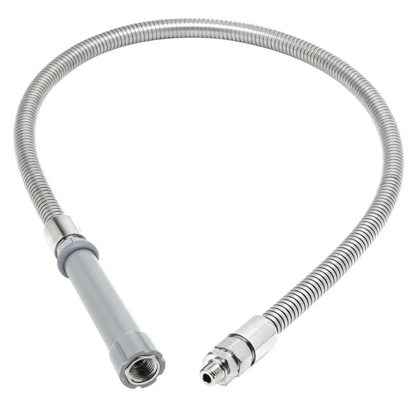 T&S Brass And Bronze Works T&S B-0044-HF 44" Stainless Steel Flex Hose With Fisher Adapter