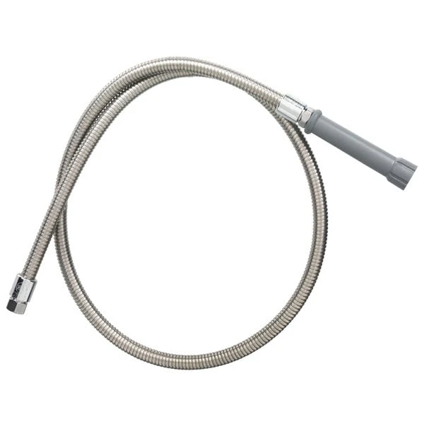 T&S Brass And Bronze Works T&S B-0068-H 68" Stainless Steel Flex Hose With Gray Handle And Polyurethane Liner